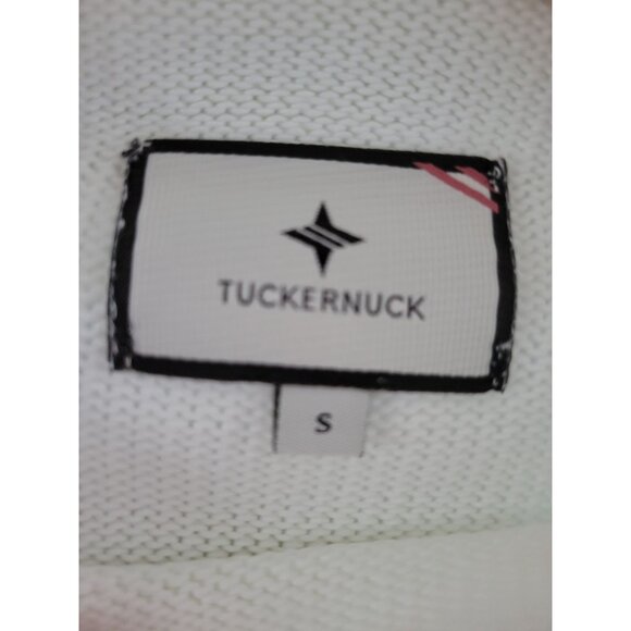 Tuckernuck Womens White Sweater America Flag size Small roll neck Patroitic boxy - Picture 2 of 9